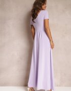 by swan Rochie Maxi Mov cu fustă evazată și șliț Zarya