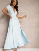 by swan Rochie Mentă Maxi cu croială evazată și șliț Zarya