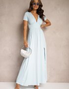 by swan Rochie Mentă Maxi cu croială evazată și șliț Zarya