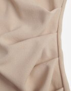 by swan Rochie Midi Bej cu Decolteu Pătrat Linerana