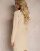 by swan Rochie mini bej cu bust petrecut și drapaje Kismetia