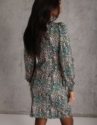 by swan Rochie Mini Verde Cu model cu Decolteu adânc și Manșete Leossa