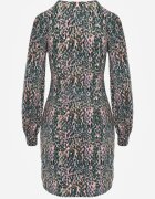 by swan Rochie Mini Verde Cu model cu Decolteu adânc și Manșete Leossa