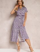 by swan Rochie Mov Mamci Tip cămașă Legată în talie Maevana