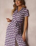 by swan Rochie Mov Mamci Tip cămașă Legată în talie Maevana