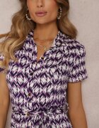 by swan Rochie Mov Mamci Tip cămașă Legată în talie Maevana