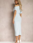 by swan Rochie Mulată Midi Asimetrică Albastru deschis Lirevasse