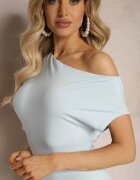 by swan Rochie Mulată Midi Asimetrică Albastru deschis Lirevasse