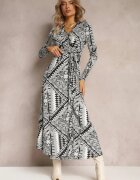 by swan Rochie Neagră-Albă Petrecută cu Legătură cu Imprimeu Fantezist Zelline
