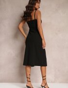 by swan Rochie Neagră cu Crăpătură cu bretele Neave