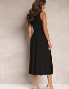 by swan Rochie Neagră cu Decolteu petrecut și Fustă plisată Anamarie