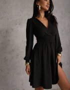 by swan Rochie Neagră cu Vâscoză cu Croi Cloș Selaitea