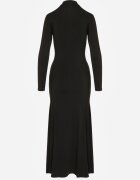 by swan Rochie neagră de cocktail cu viscoză și guler semi-înalt cu croială cambrată Zozorina