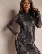by swan Rochie Negru-Gri Plasă cu încrețire Busuttil