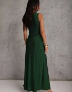 by swan Rochie Paietată Verde Maxi cu Top Asimetric și Bază Evazată Eulita