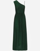 by swan Rochie Paietată Verde Maxi cu Top Asimetric și Bază Evazată Eulita