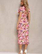 by swan Rochie Petrecută Roz-Albă cu Volan și Model Fantezie Underhill