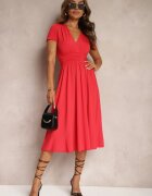 by swan Rochie Roșie Cambrată Cu decolteu petrecut Cu croi evazat Rimadea