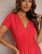 by swan Rochie Roșie Cambrată Cu decolteu petrecut Cu croi evazat Rimadea