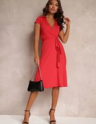 by swan Rochie Roșie cu croi petrecut midi Kynzle