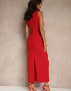 by swan Rochie Roșie cu Viscoză cu croială ajustată cu încrețituri Tilorrea