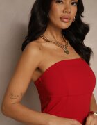 by swan Rochie Roșie din Viscoză Tip Bodycon Ellavira