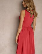 by swan Rochie Roșie Evazată cu Viscoză Edivaya