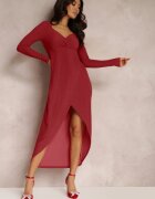by swan Rochie Roșie Petrecută Cambrată Anelile