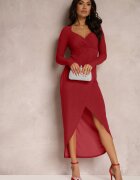 by swan Rochie Roșie Petrecută Cambrată Anelile