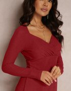 by swan Rochie Roșie Petrecută Cambrată Anelile