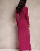 by swan Rochie Roz cu decolteu petrecut Strălucitoare cu drapaj Umoria