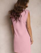 by swan Rochie Roz tip cutie fără mâneci cu umeri întăriți Orchissa