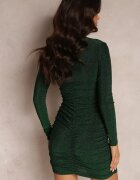 by swan Rochie Strălucitoare Verde Mulată cu Decupaj la Decolteu Pheve