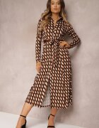 by swan Rochie tip cămașă Maro cu model geometric Fendwe