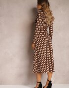 by swan Rochie tip cămașă Maro cu model geometric Fendwe