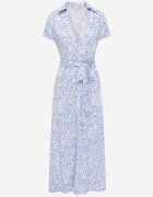 by swan Rochie tip cravată petrecută din vâscoză cu model mozaic Egesilea Albastră