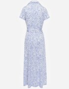 by swan Rochie tip cravată petrecută din vâscoză cu model mozaic Egesilea Albastră