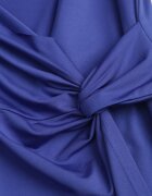 by swan Rochie tip plic bleumarin midi cu mânecă scurtă și nod decorativ Katasia