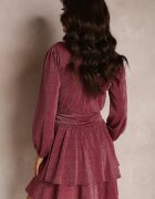 by swan Rochie Visinie Cloș cu Fir Metalic Necile