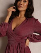 by swan Rochie Visinie Cloș cu Fir Metalic Necile