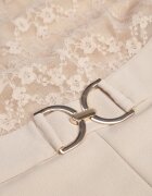 by swan Salopetă Bej deschis cu picioare drepte cu ornament metalic în talie Lannrive