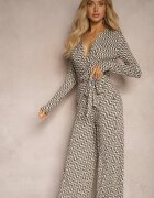 by swan Salopetă Gri închis din Viscoză cu model geometric cu curea Nailaia