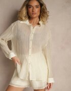 by swan Set Bej deschis din material cu Zirconii Cămașă și Pantaloni scurți Jeniviela
