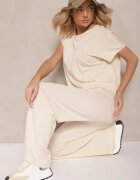 by swan Set Bej deschis din Viscoză Tricou și Pantaloni cu croială largă Larives