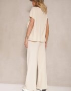 by swan Set Bej deschis din Viscoză Tricou și Pantaloni cu croială largă Larives