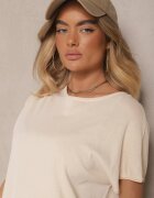 by swan Set Bej deschis din Viscoză Tricou și Pantaloni cu croială largă Larives