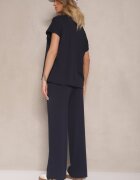 by swan Set Bleumarin din Vascoză Tricou și Pantaloni cu Croială Largă Larives