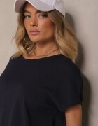 by swan Set Bleumarin din Vascoză Tricou și Pantaloni cu Croială Largă Larives