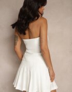 by swan Top Bandeau Alb cu viscoză cu decupaje decorative Saliera