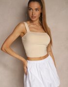 by swan Top Bej deschis Neted cu Viscoză cu Bretele Lirenele